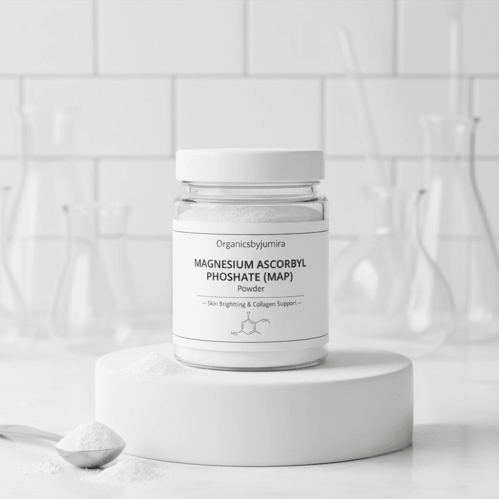 Magnesium Ascorbyl Phosphate (MAP) powder – stable vitamin C derivative for brightening, antioxidant skincare formulations from Organicsbyjumira