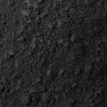 Close-up texture of activated charcoal powder