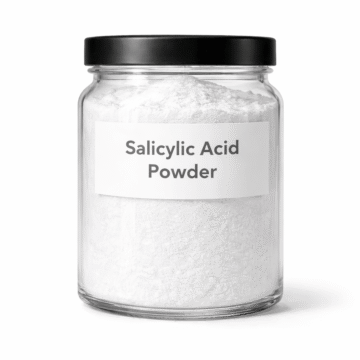 “Salicylic Acid Powder by Organicsbyjumira — white fine crystalline BHA exfoliant powder with smooth, high-purity texture.”