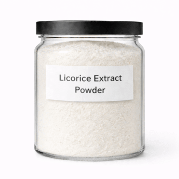 “Licorice Extract Powder by Organicsbyjumira — light beige fine botanical brightening powder with smooth, slightly earthy texture.”