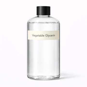 “Vegetable Glycerin by Organicsbyjumira — clear, colorless, thick humectant liquid with smooth, glossy reflections for skincare formulations.”