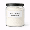 Collagen Powder by Organicsbyjumira — off-white fine hydrolyzed protein powder with soft, slightly fluffy cosmetic-grade texture.