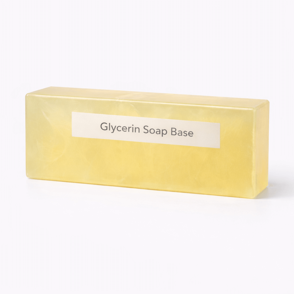 “Glycerin Soap Base by Organicsbyjumira — clear translucent melt-and-pour soap chunks with smooth, glossy texture for handmade soap formulations.”