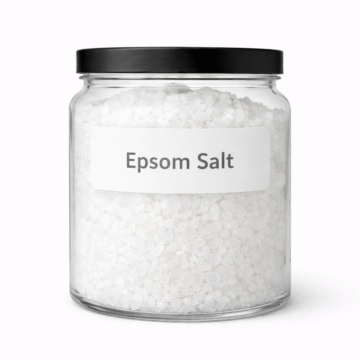 “Epsom Salt by Organicsbyjumira — white to translucent medium crystal magnesium sulfate salt for baths, detox blends, and skincare formulations.”
