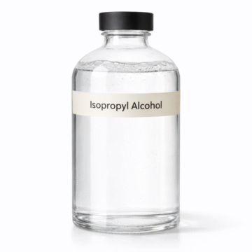 “Isopropyl Alcohol by Organicsbyjumira — clear, colorless, water-thin solvent used in cosmetic formulations and sanitizing products.”