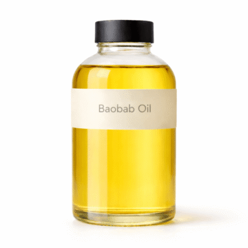 “Baobab Oil by Organicsbyjumira — golden nutrient-rich carrier oil with smooth clarity and medium viscosity for moisturizing and restorative skincare formulations.”