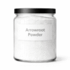 “Arrowroot Powder by Organicsbyjumira — pure white ultra-fine silky botanical powder used for natural skincare, body powders, and formulation thickening.”