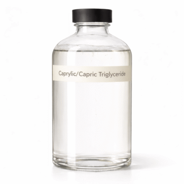 “Caprylic/Capric Triglyceride (CCT Oil) by Organicsbyjumira — clear lightweight emollient oil used for skincare, dilution, and cosmetic formulation.”