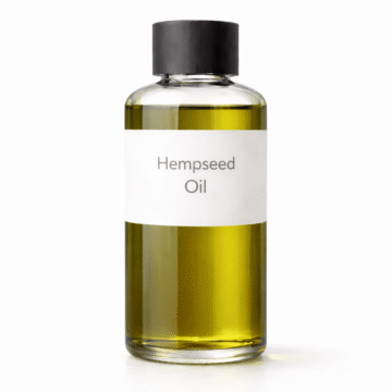 “Hempseed Oil by Organicsbyjumira — rich green cold-pressed carrier oil with golden undertones, ideal for moisturizing and nourishing skincare formulations.”
