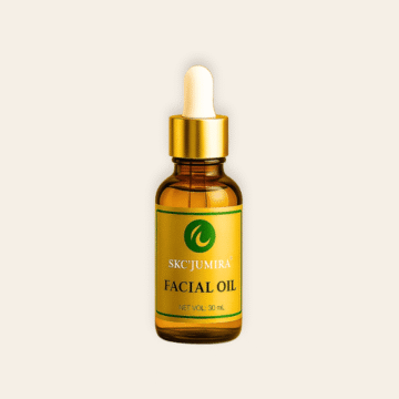 SKC’Jumira Facial Oil — a luxurious Vitamin C face oil with Squalane and Rosehip, designed to brighten, hydrate, and nourish the skin for a radiant glow.