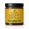 SKC'JUMIRA® Natural Face & Body Wash with Honey, Turmeric, Neem & Shea Butter (500g) by Organicsbyjumira in transparent jar packaging.