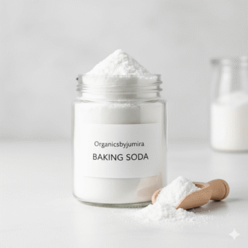 Bicarbonate Soda (Sodium Bicarbonate) cosmetic-grade powder from OrganicsbyJumira for skincare formulation.