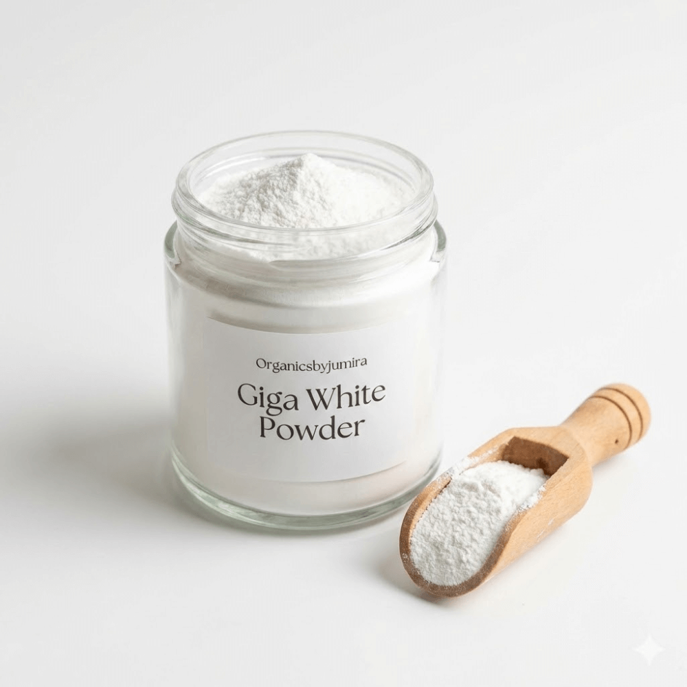 GIGA White Powder in cosmetic-grade packaging
