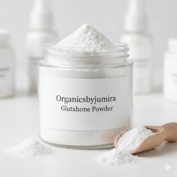 Glutathione Powder for brightening and antioxidant skincare by OrganicsbyJumira.