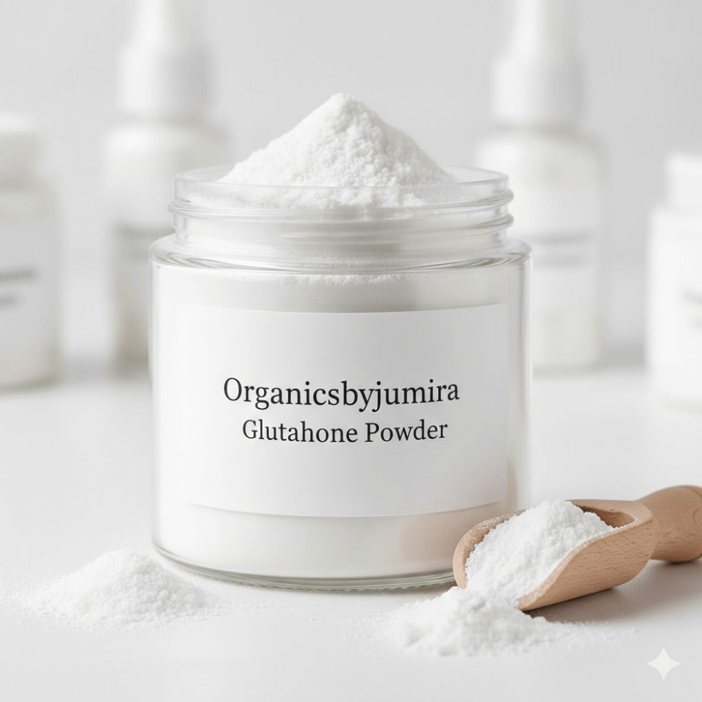 Glutathione Powder for brightening and antioxidant skincare by OrganicsbyJumira.