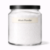 “Alum Powder by Organicsbyjumira — white crystalline cosmetic-grade mineral powder used in deodorant, cleansing, and skincare formulations.”
