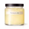 “Petroleum Jelly by Organicsbyjumira — smooth semi-solid cosmetic occlusive base in a clear wide-mouth jar for skincare formulation.”