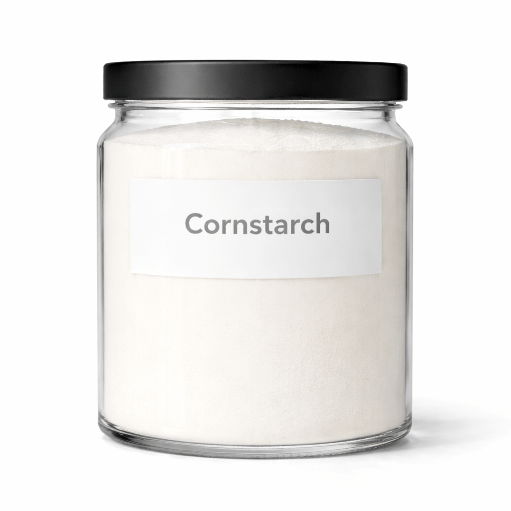 “Cornstarch by Organicsbyjumira — pure white ultra-fine silky cosmetic powder used for natural skincare, body powders, and formulation thickening.”