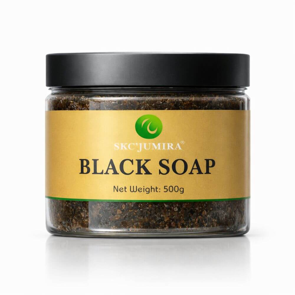SKC’Jumira Black Soap 500g jar product image on white background