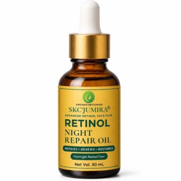 SKC'JUMIRA® Retinol Night Repair Oil 30 mL in amber glass dropper bottle by Organicsbyjumira