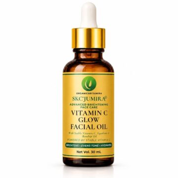 SKC'JUMIRA® Vitamin C Glow Facial Oil 30ml with Stable Vitamin C, Squalane and Rosehip Oil for brighter, hydrated skin by Organicsbyjumira Nigeria.