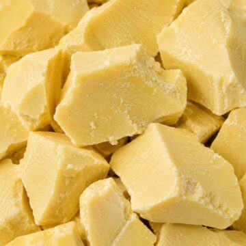 Cosmetic grade cocoa butter for skincare and haircare products