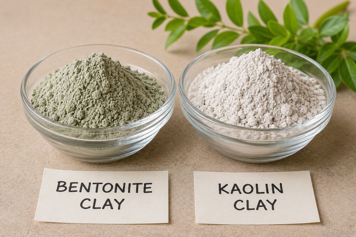 Organic cosmetic clays for skincare products in Lagos.