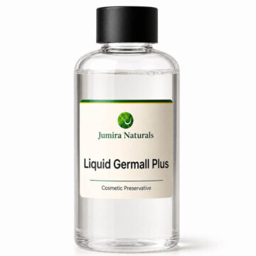 Liquid Germall Plus cosmetic preservative for skincare and cosmetic formulation. Clear liquid preservative in bottle for lotions, creams, serums, shampoos and other water-based cosmetics.