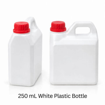 250ml white plastic cosmetic bottle