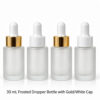 30ml frosted dropper bottles with gold and white caps 6 pcs