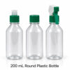 200 mL round clear plastic bottles 12 pcs with lotion pump screw cap and trigger spray pump
