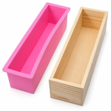 Rectangular soap loaf mould with wooden outer box